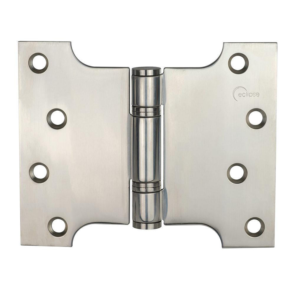 Eclipse 4 Inch (102 x 76mm) Stainless Steel Parliament Hinge - Polished Stainless Steel (Sold in Pairs)